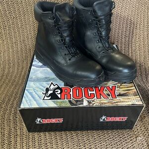 Rocky Men's Black Leather Boots